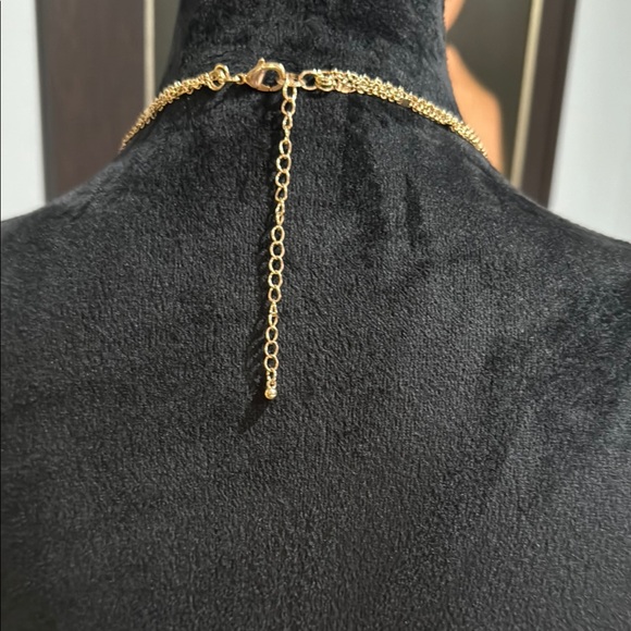 Vintage Multi-layer Gold-tone Layered Necklace with Beaded Strands - Picture 6 of 10